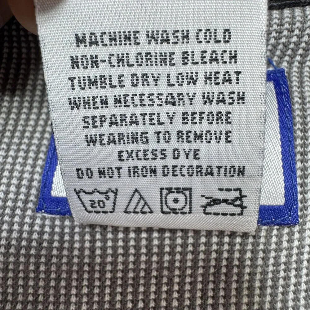 VTG 90s NFL Saints Polo Shirt L New Orleans Logo Athletic Black Gray Reebok - Picture 4 of 7